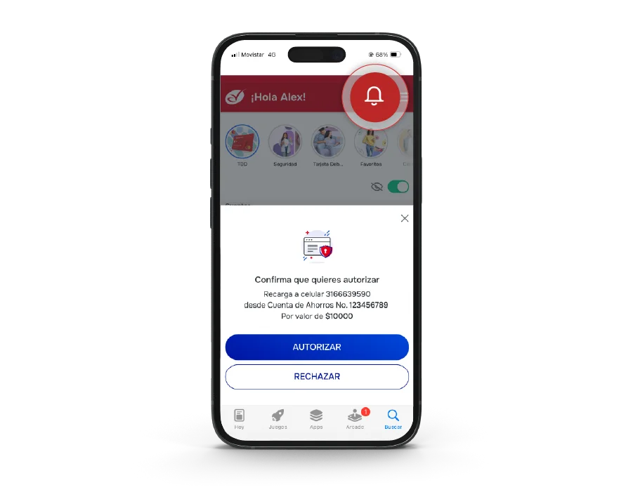 Info de la transacción